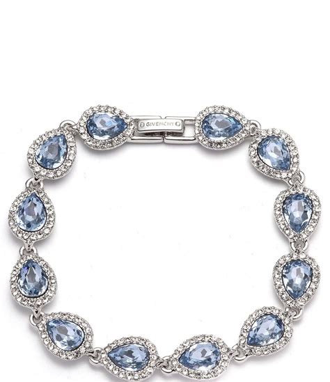 givenchy bracelet silver tone crystal|Givenchy bracelet crystal flex.